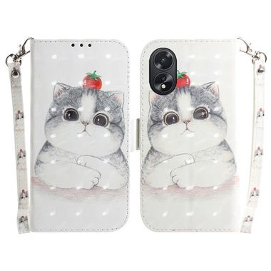 Peněženkové 3D pouzdro na Oppo A38 - Cute Cat