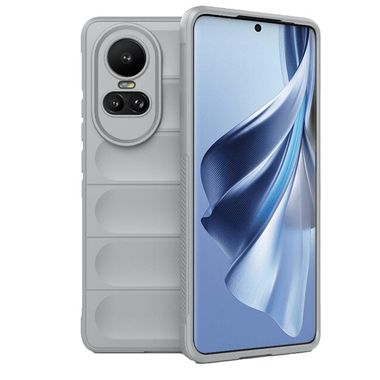 Pryžový kryt Flannel na OPPO Reno10 5G/10 Pro 5G - Šedá