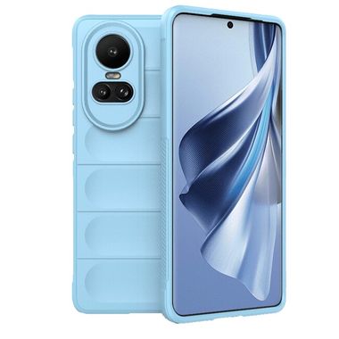 Pryžový kryt Flannel na OPPO Reno10 5G/10 Pro 5G - Světlemodrá