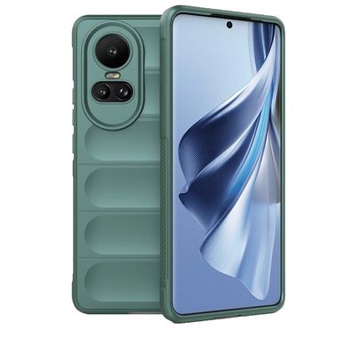 Pryžový kryt Flannel na OPPO Reno10 5G/10 Pro 5G - Zelená