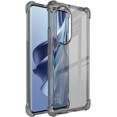 Pryžový kryt IMAK Airbag na OPPO Reno10 5G/10 Pro 5G - Černá průhledná