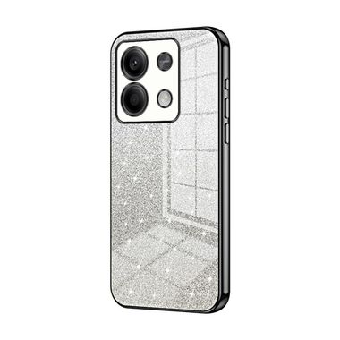 Pryžový Glitter kryt Gradient na Xiaomi Redmi Note 13 - Černá