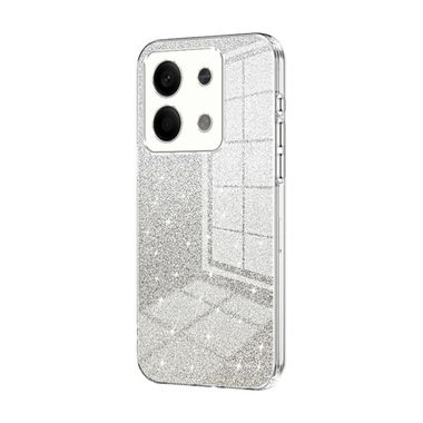 Pryžový Glitter kryt Gradient na Xiaomi Redmi Note 13 - Průhledná