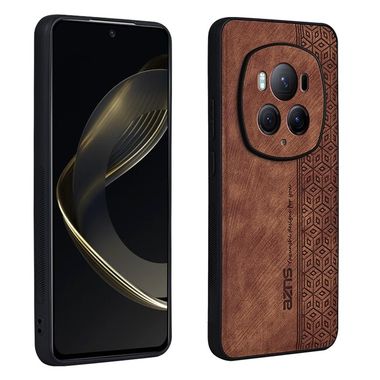 Pryžový kryt AZNS Embossed na Honor Magic6 Pro - Hnědá