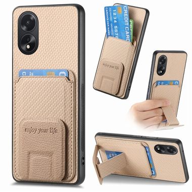 Pryžový kryt Carbon Bag na Oppo A38 - Khaki