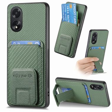 Pryžový kryt Carbon Bag na Oppo A38 - Zelená