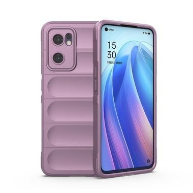 Pryžový kryt Flannel na Oppo Reno 7 5G - Fialová