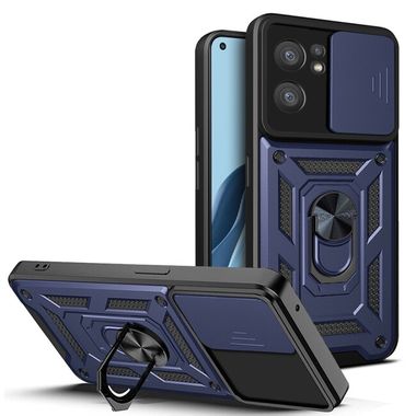 Pryžový kryt FOLDING Camshield na Oppo Reno 7 5G - Modrá