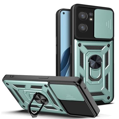 Pryžový kryt FOLDING Camshield na Oppo Reno 7 5G - Zelená