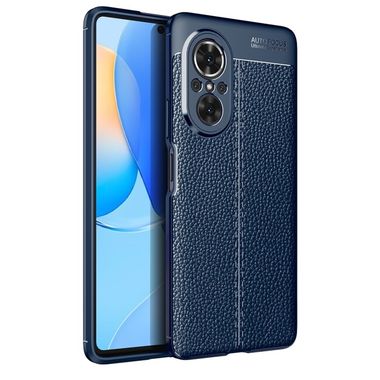 Gumový kryt LITCHI na Huawei Nova 9 SE - Modrá