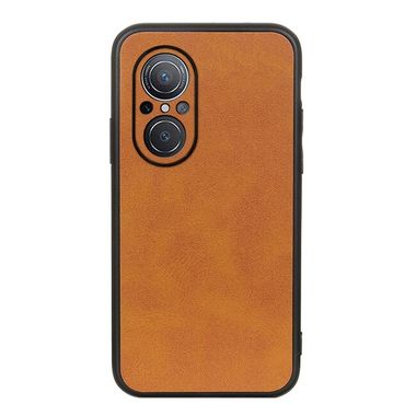 Kožený kryt COWHIDE TEXTURE na Huawei Nova 9 SE - Hnedá