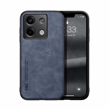 Kožený kryt Skin Feel na Xiaomi Redmi Note 13 - Modrá