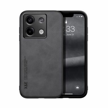 Kožený kryt Skin Feel na Xiaomi Redmi Note 13 - Tmavě šedá