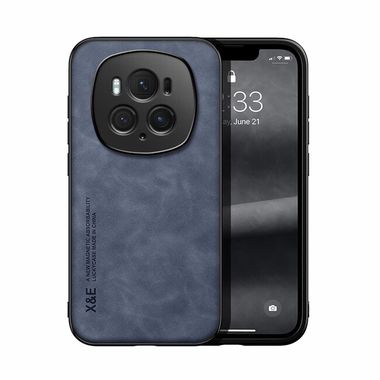 Kožený kryt Skin pro Honor Magic6 Pro - Modrá