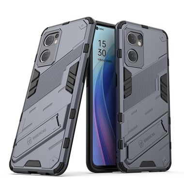 Kryt Punk Armor na Oppo Reno 7 5G - Šedá