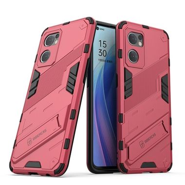 Kryt Punk Armor na Oppo Reno 7 5G - Světle červená