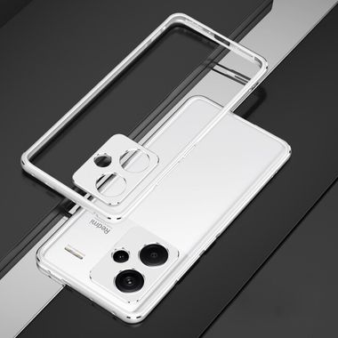 Ochranný kryt metal Aurora na Xiaomi Redmi Note 13 Pro+ - Stříbrná