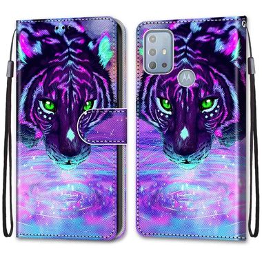 Peněženkové 3D pouzdro na Moto G10/G20/G30 - Tiger Pije Vodu