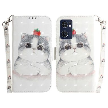 Peněženkové 3D pouzdro na Oppo Reno 7 5G - Cute Cat