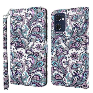 Peněženkové 3D pouzdro na Oppo Reno 7 5G - Swirl Pattern