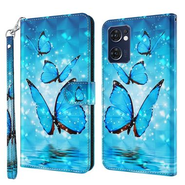 Peněženkové 3D pouzdro na Oppo Reno 7 5G - Three Butterflies