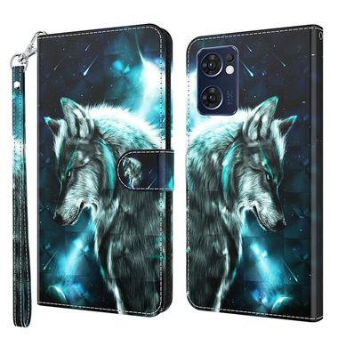 Peněženkové 3D pouzdro na Oppo Reno 7 5G - Wolf