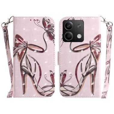 Peněženkové 3D pouzdro na Xiaomi Redmi Note 13 - Butterfly High-heeled