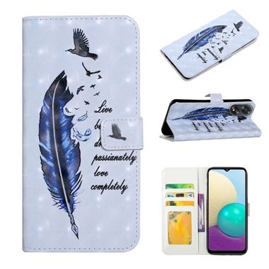 Peněženkové 3D pouzdro Oil na Oppo A38 - Blue Feather