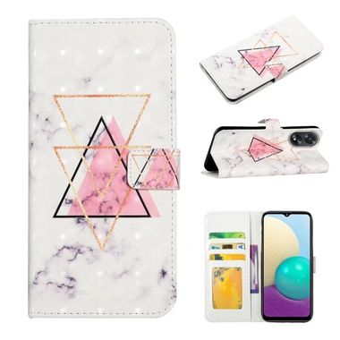 Peněženkové 3D pouzdro Oil na Oppo A38 - Triangular Marble