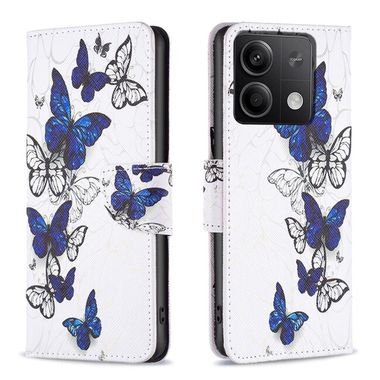 Peněženkové kožené pouzdro Drawing na Xiaomi Redmi Note 13 - Butterflies