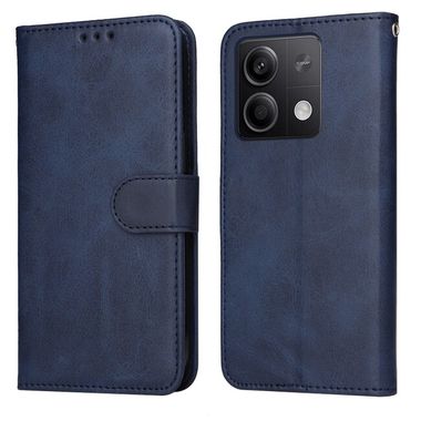 Peněženkové kožené pouzdro Global Classic na Xiaomi Redmi Note 13 - Modrá