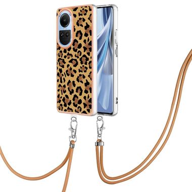 Plastový kryt Electroplating pro OPPO Reno10 5G/10 Pro 5G - Leopard