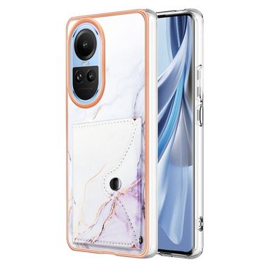 Plastový kryt Marble na OPPO Reno10 5G/10 Pro 5G - Bílá/Fialová