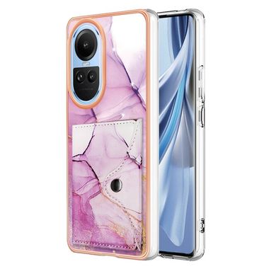 Plastový kryt Marble na OPPO Reno10 5G/10 Pro 5G - Fialová/Zlatá