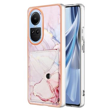 Plastový kryt Marble pro OPPO Reno10 5G/10 Pro 5G - Růžové zlato